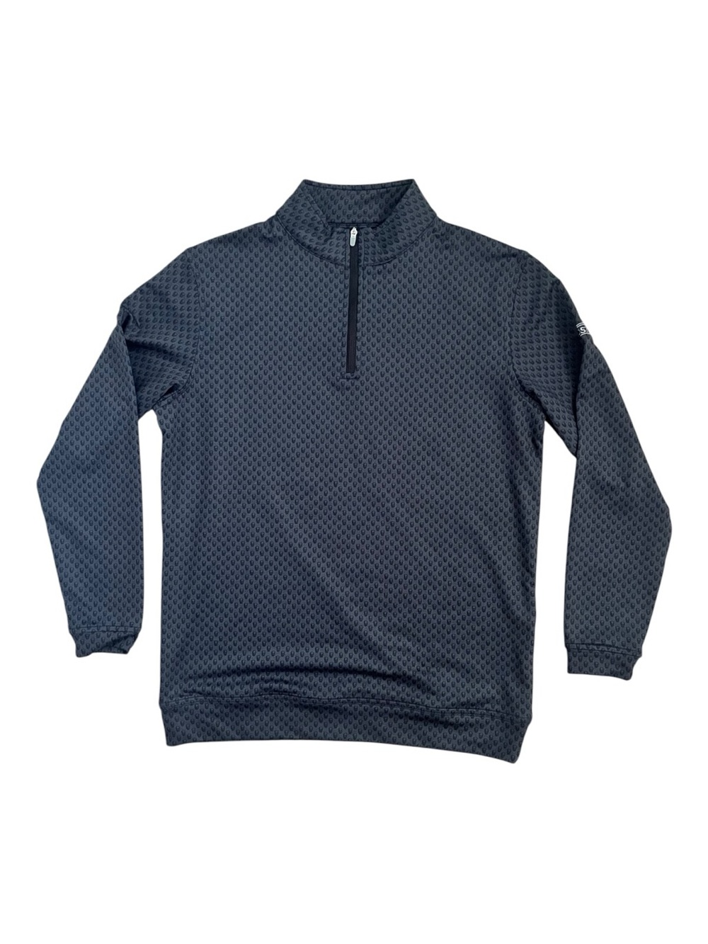 Peter Millar Perth Performance Quarter Zip Golf Pullover Youth Large 11-12 Black